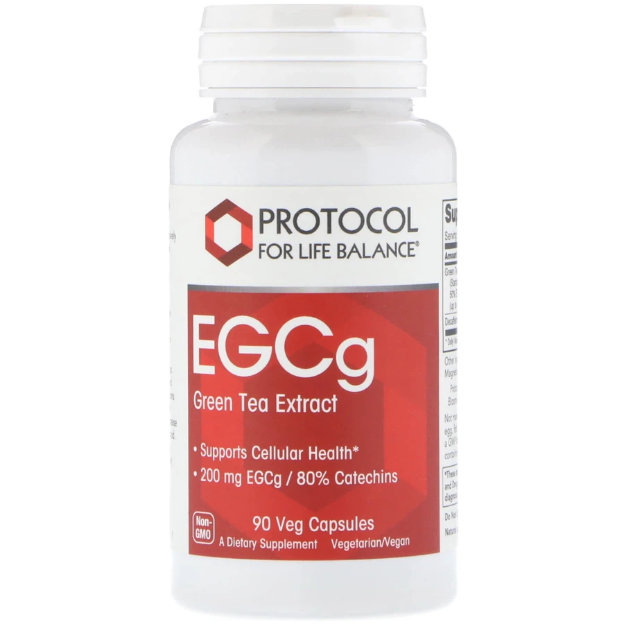 Екстракт зеленого чаю, EGCg Green Tea, Protocol for Life Balance, 90 капсул: ціни та характеристики