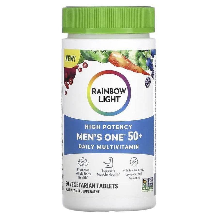 Мультивітаміни для чоловіків 50+, Men's One 50+, Rainbow Light, щоденні, 90 таблеток: ціни та характеристики