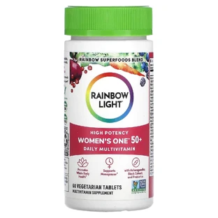 МультиВитамины для женщин 50+, Women's One 50+, Rainbow Light, ежедневные, 60 вегетарианских таблеток