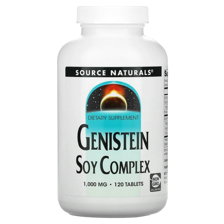 Соєві ізофлавони, Genistein Soy, Source Naturals, комплекс, 1000 мг, 120 таблеток: ціни та характеристики