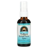Спрей для горла успокаивающий, Throat Spray, Source Naturals, Wellness, травяной, 59.14 мл.
