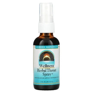 Спрей для горла успокаивающий, Throat Spray, Source Naturals, Wellness, травяной, 59.14 мл.