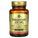 Убіхінол, Ubiquinol, Solgar, знижений вміст CoQ10, 100 мг, 50 гелевих капсул