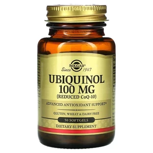 Убіхінол, Ubiquinol, Solgar, знижений вміст CoQ10, 100 мг, 50 гелевих капсул