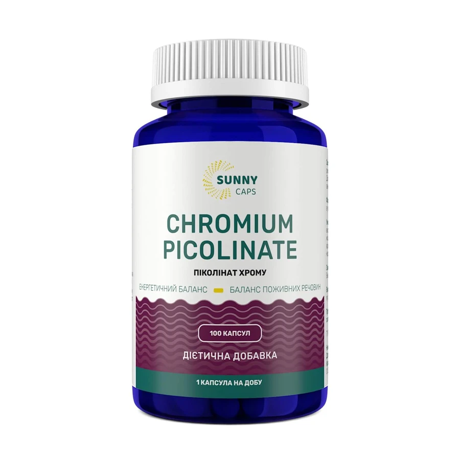 Хром піколінат, Chromium Picolinate Powerful, Sunny Caps, 100 капсул: ціни та характеристики