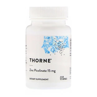 Бисглицинат цинка, Zinc Bisglycinate, Thorne Research, 15 мг, 60 капсул