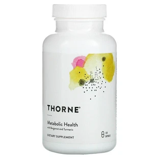 Формула для підтримки метаболізму, Metabolic Health, Thorne, з бергамотом та куркумою, 120 капсул