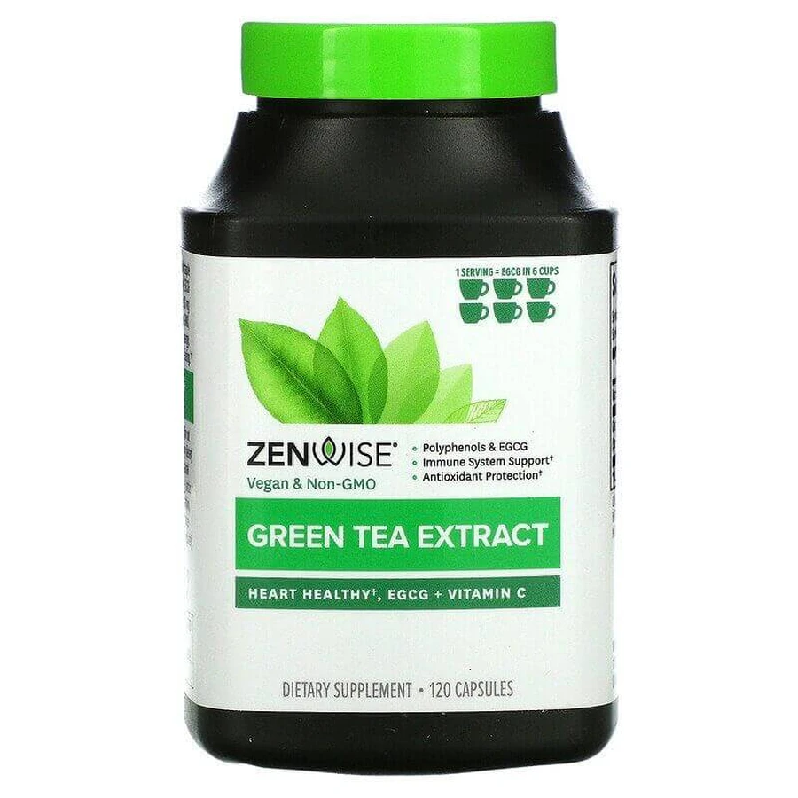 Зеленый чай экстракт, Green Tea Extract, Zenwise Health, 120 капсул: цены и характеристики