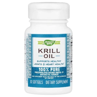 Жир криля, Krill Oil, Nature's Way, 30 гелевих капсул