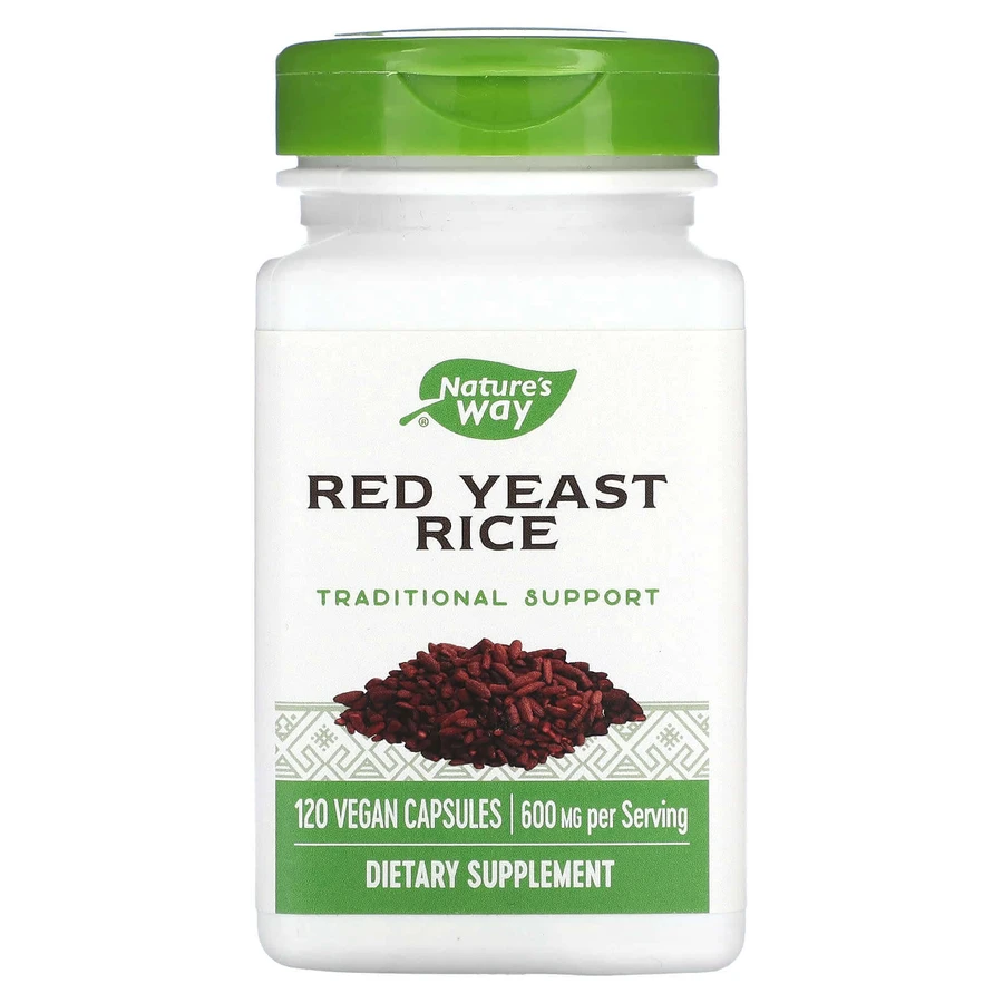 Червоний дріжджовий рис, Red Yeast Rice, Nature's Way, 600 мг, 120 капсул: ціни та характеристики