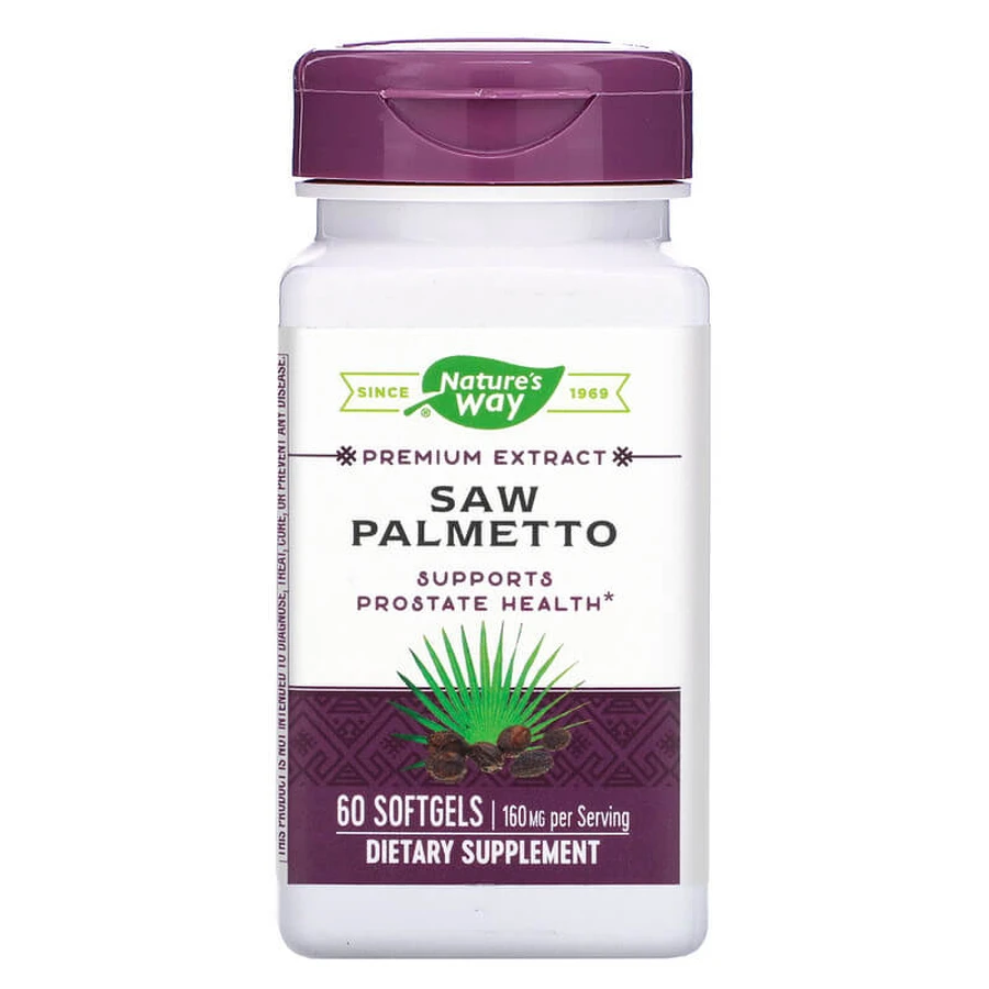 Со Пальметто, Saw Palmetto, Nature's Way, 160 мг, 60 гелевих капсул: цены и характеристики