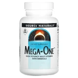 МультиВитамины и минералы, без железа, Mega-One, Source Naturals, по 1 в день, 90 таблеток