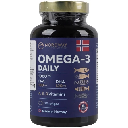 Омега 3 Дейлі Nordway Omega-3 Daily 1000 мг, 90 капсул: ціни та характеристики