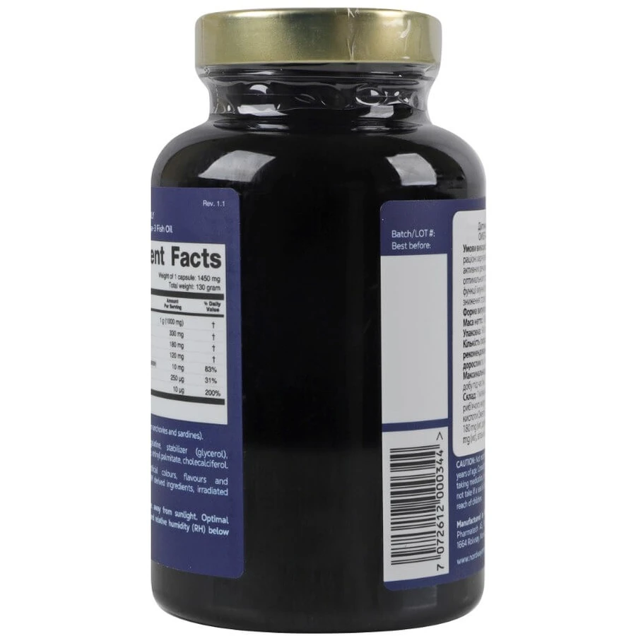 Омега 3 Дейлі Nordway Omega-3 Daily 1000 мг, 90 капсул: ціни та характеристики