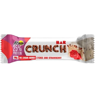 Батончик FitWin Crunch Bar Лічі та Полуниця, 50 г 