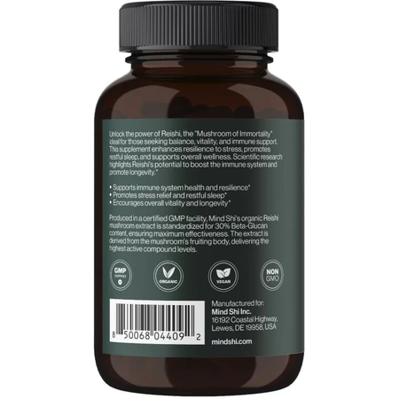 Рейши Mind Shi Reishi Mushrooms 1000 мг капсули №60: ціни та характеристики