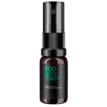 CBD олія Isolate10%, 1000 мг, 60 доз, 10 мл, м'ята: ціни та характеристики