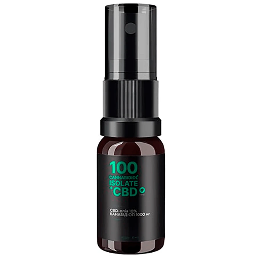 CBD олія Isolate10%, 1000 мг, 60 доз, 10 мл, м'ята: ціни та характеристики