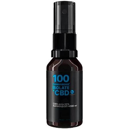 CBD олія Isolate 20%, 4000 мг, 120 доз, 20 мл, мандарин: ціни та характеристики