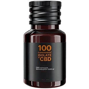 CBD Isolate 1500 мг, 30 капсул по 50 мг