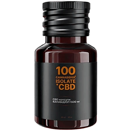 CBD Isolate 1500 мг, 30 капсул по 50 мг: ціни та характеристики