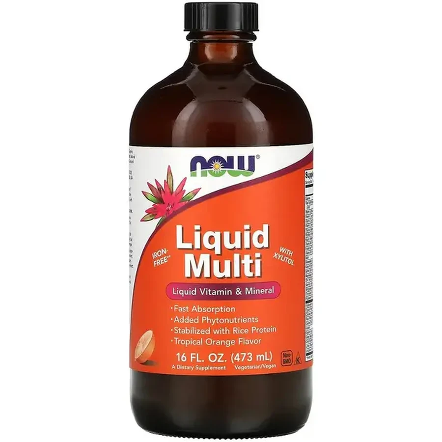 Рідкі мультивітаміни та мінерали, смак лісових ягід, Liquid Multi, Now Foods, 473 мл: ціни та характеристики