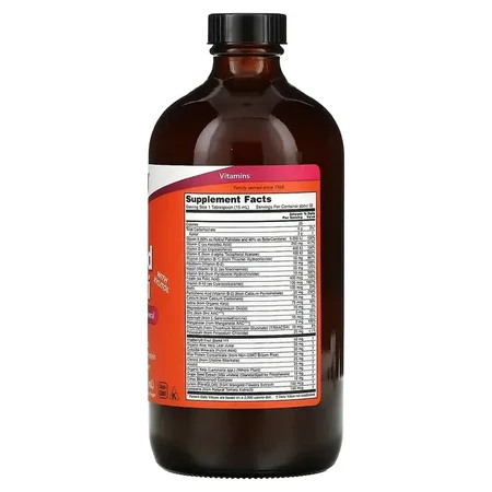 Рідкі мультивітаміни та мінерали, смак лісових ягід, Liquid Multi, Now Foods, 473 мл: ціни та характеристики