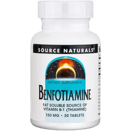Бенфотіамін, 150 мг, Benfotiamine, Source Naturals, 120 таблеток: ціни та характеристики