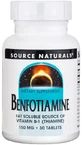 Бенфотіамін, 150 мг, Benfotiamine, Source Naturals, 120 таблеток