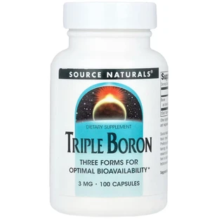 Бор потрійний, 3 мг, Triple Boron, Source Naturals, 100 капсул