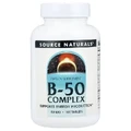 Комплекс витаминов B, 50 мг, B-50 Complex, Source Naturals, 100 таблеток