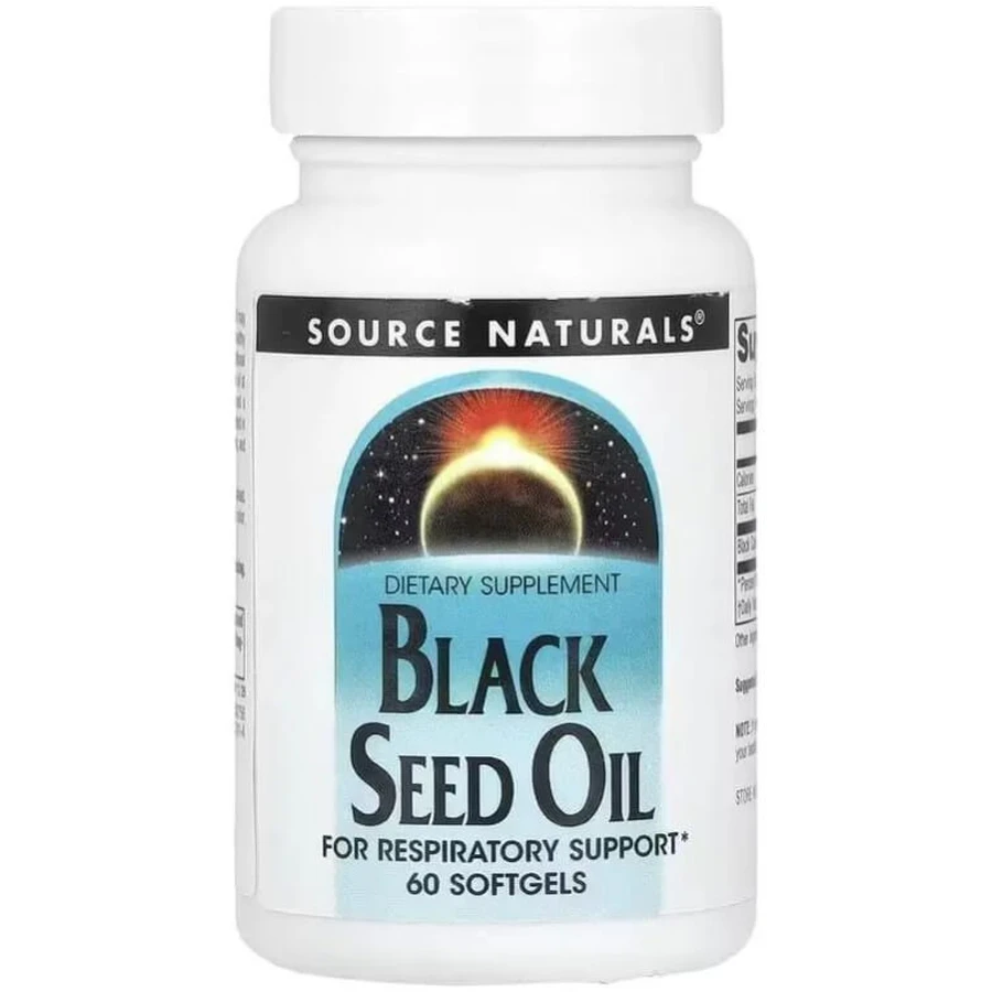Масло черного тмина, Black Seed Oil, Source Naturals, 60 гелевых капсул: цены и характеристики