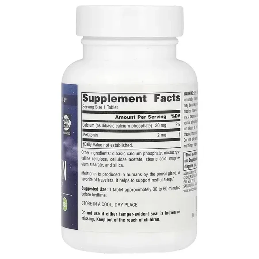 Мелатонін повільного вивільнення, 2 мг, Melatonin, Source Naturals, 240 таблеток: ціни та характеристики