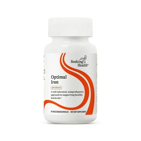 Железо с кофакторами, 29 мг, Optimal Iron With Cofactors, Seeking Health, 90 вегетарианских капсул: цены и характеристики
