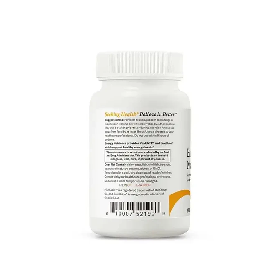 Питательные вещества для энергии и здоровья, Energy Nutrients, Seeking Health, 30 леденцов: цены и характеристики