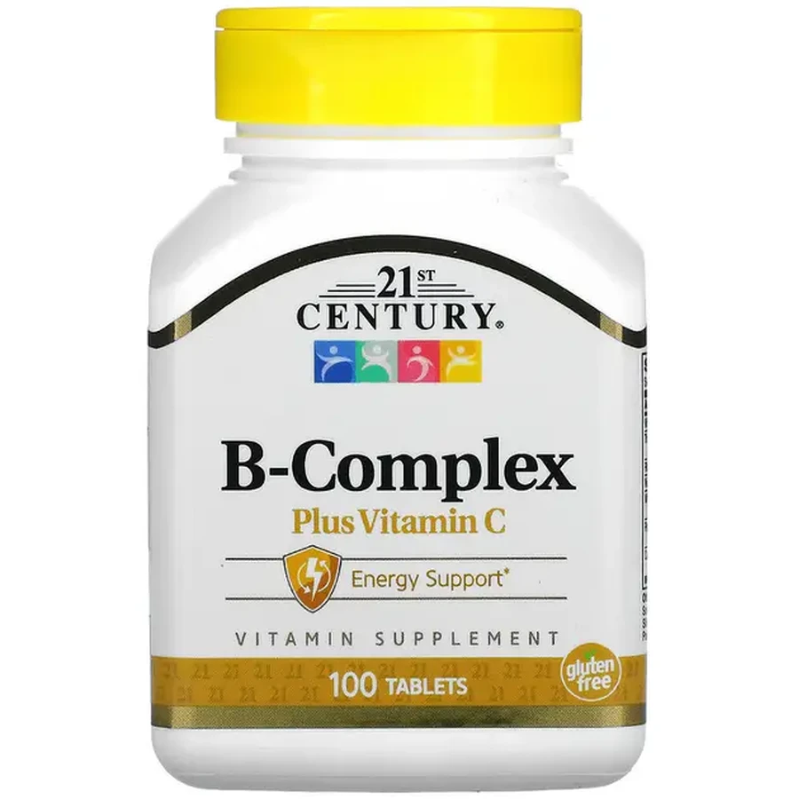 B-Комплекс и Витамин С, B-Complex Plus Vitamin C, 21st Century, 100 таблеток: цены и характеристики