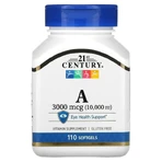 Витамин A, 3000 мкг, (10 000 МО) Vitamin A, 21st Century, 110 гелевых капсул: цены и характеристики
