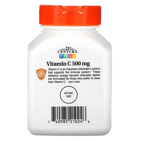 Вітамін C, 500 мг, Vitamin C, 21st Century, 110 таблеток: ціни та характеристики
