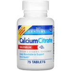Кальций Цитрат и витамин D3, Calcium Citrate + D3 Maximum, 21st Century, 75 таблеток: цены и характеристики