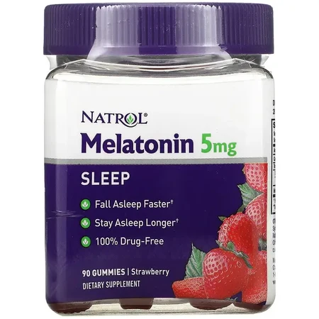 Мелатонін, 5 мг у порції, смак полуниці, Melatonin, 21st Century, 120 жувальних цукерок: ціни та характеристики