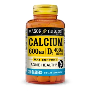 Кальцій 600 мг з Вітаміном D3 800 МО, Calcium 600 mg з Vitamin D3 800 IU, Mason Natural, 200 таблеток