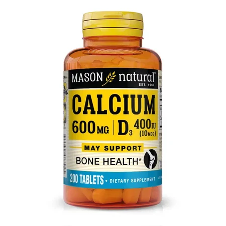 Кальцій 600 мг з Вітаміном D3 800 МО, Calcium 600 mg з Vitamin D3 800 IU, Mason Natural, 200 таблеток: ціни та характеристики