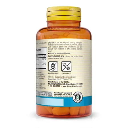 Кальцій 600 мг з Вітаміном D3 800 МО, Calcium 600 mg з Vitamin D3 800 IU, Mason Natural, 200 таблеток: ціни та характеристики