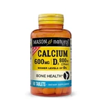 Кальций 600 мг с Витамином D3 800 МЕ, Calcium 600 mg with Vitamin D3 800 IU, Mason Natural, 60 таблеток: цены и характеристики