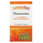 Екстракт куркуміну, теракурмін, 30 мг, CurcuminRich, Theracurmin, Natural Factors, 30 вегетаріанських капсул: ціни та характеристики