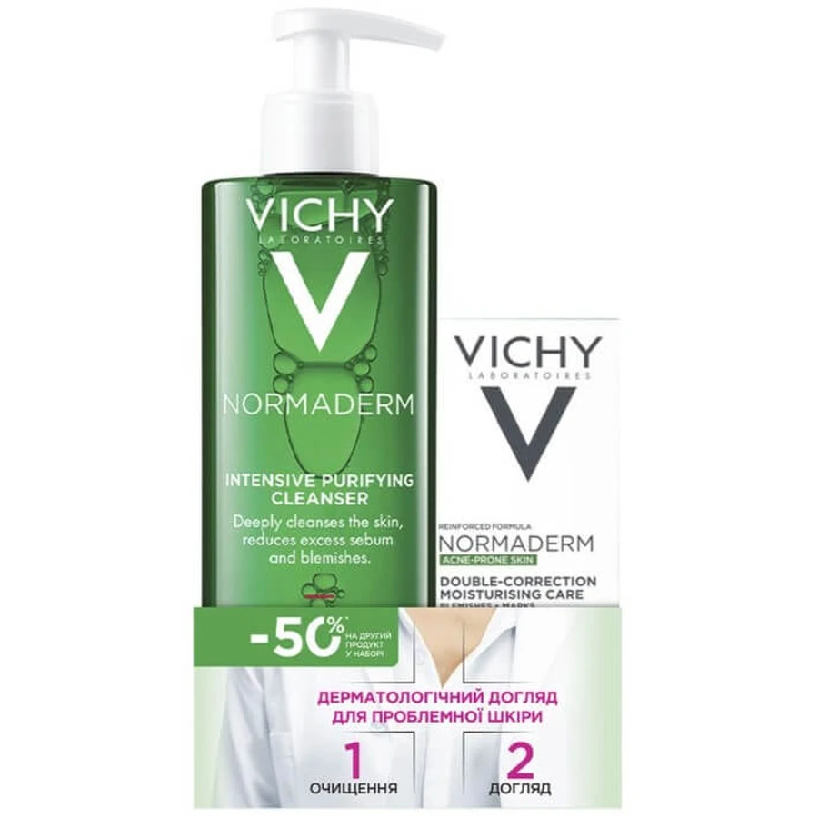 Набір Vichy Normaderm: Гель для жирної шкіри, 200 мл + Флюїд для жирної шкіри, 50 мл: ціни та характеристики