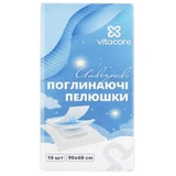 Пелюшки VitaCore поглинаючі одноразові, 90 x 60 см, 10 шт