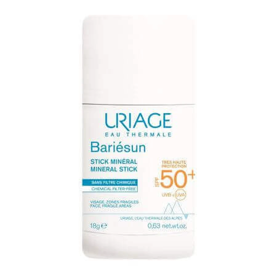 Мінеральний сонцезахисний крем-стік SPF50 Bariesun, 18 г, Uriage: ціни та характеристики