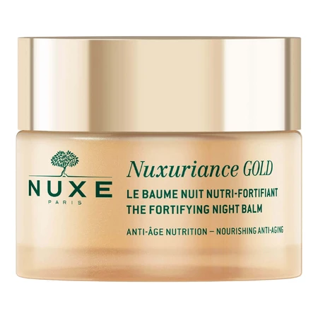 Набір Nuxe Nuxuriance Gold, loțiune de noapte hrănitoare și fortifiantă, 50 ml + balsam de ochi iluminator, piele uscată, 15 ml + geantă cosmetică gratuită: ціни та характеристики