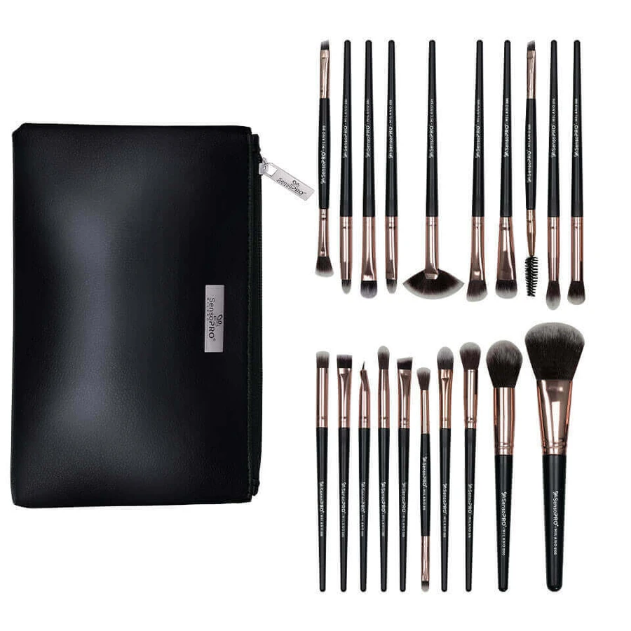 Набор из 20 кистей для макияжа Senso Pro Milano Black Gold + сумка: цены и характеристики